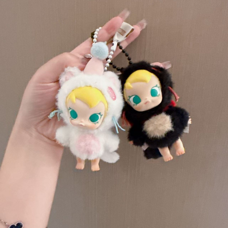 跨境新品搪胶Baby Molly口袋朋友系列毛绒挂件儿童礼物包包钥匙扣|undefined