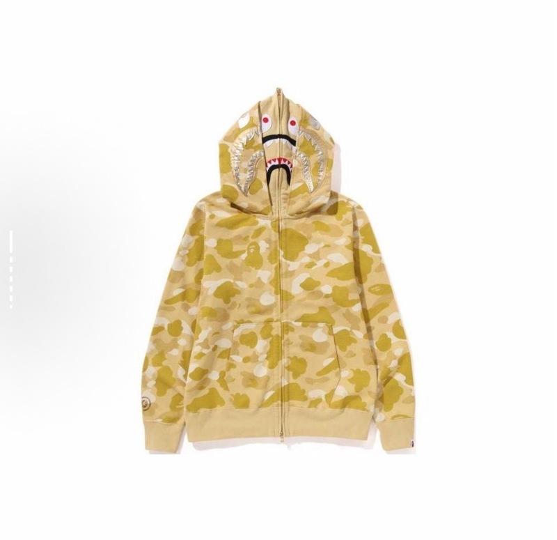 bape龙年限定双帽秋冬刺绣连帽衫拉链卫衣鲨鱼头连帽开衫潮牌|undefined