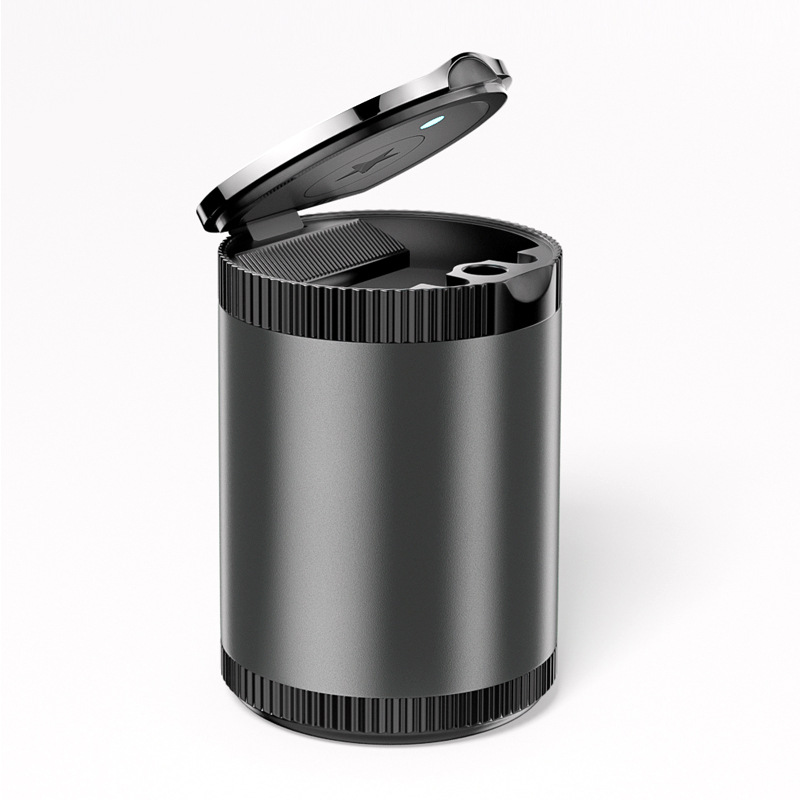 LED Light – Universal Car ashtray - gray