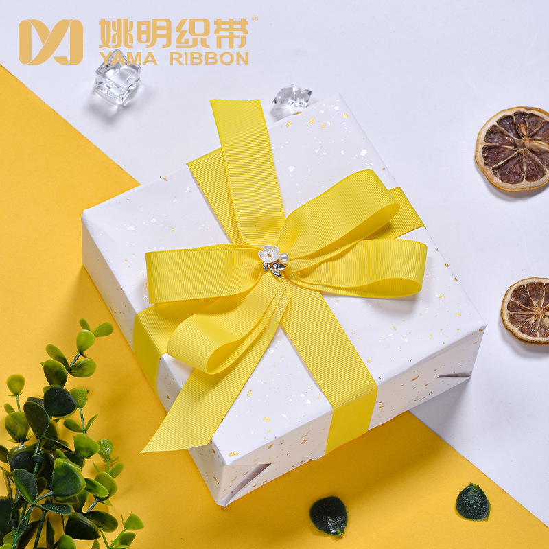 Cinta de lazo Yao Ming de 25 mm para embalaje de regalos, cinta para bodas y accesorios de vestir, cinta acanalada image 5