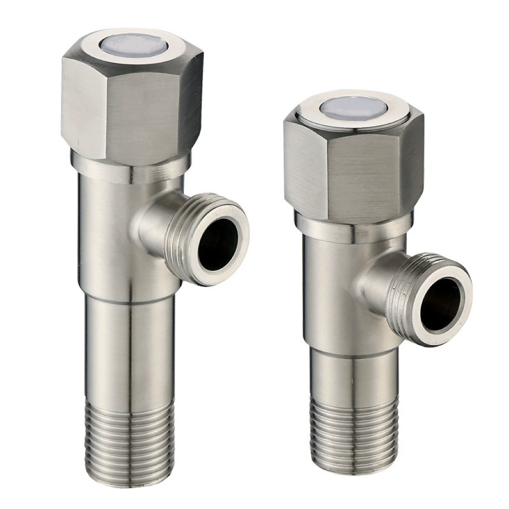 304 Нержавеющая сталь Универсальный удлиненный угловой клапан для холодной и горячей воды Бытовой Туалет Ванная комната Восьмиугольный клапан Треугольный клапан из нержавеющей стали