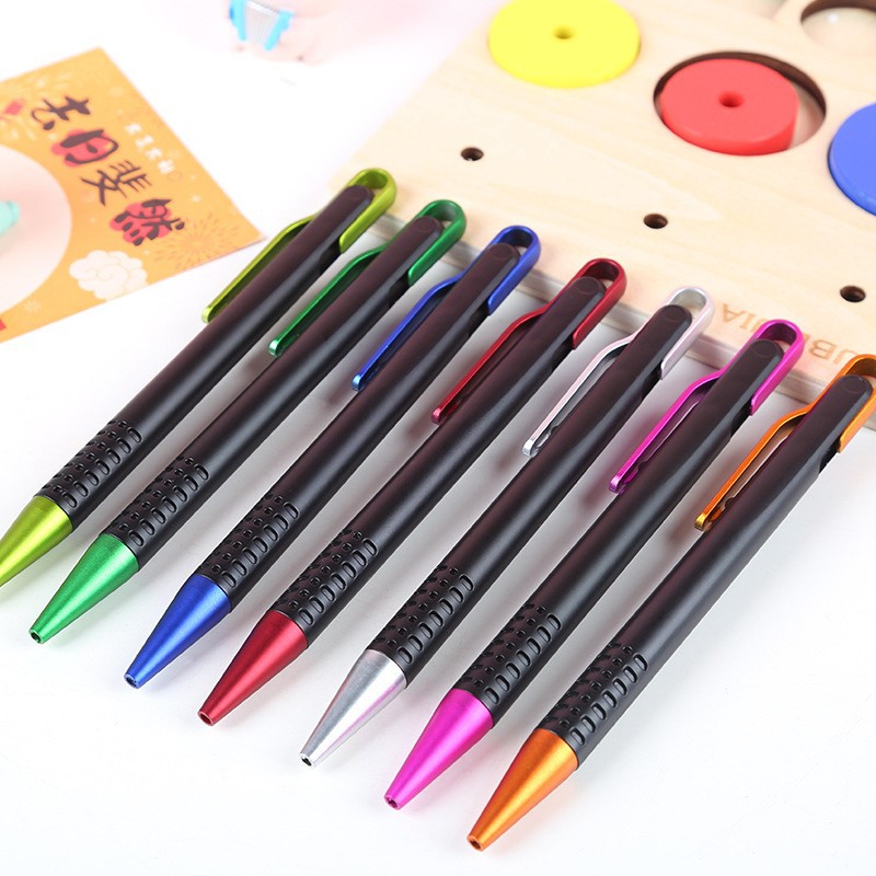多彩按压圆珠笔印制logo展会广告宣传促销活动地推小礼品印字订购