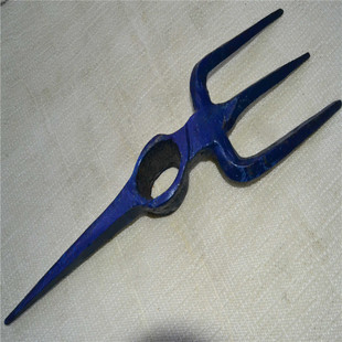Rail Track Rake Picks, Three-tooth and One-pointed Picks, Three-time Picks for Railway, Three-tooth and One-point Rake Picks for Work Sections