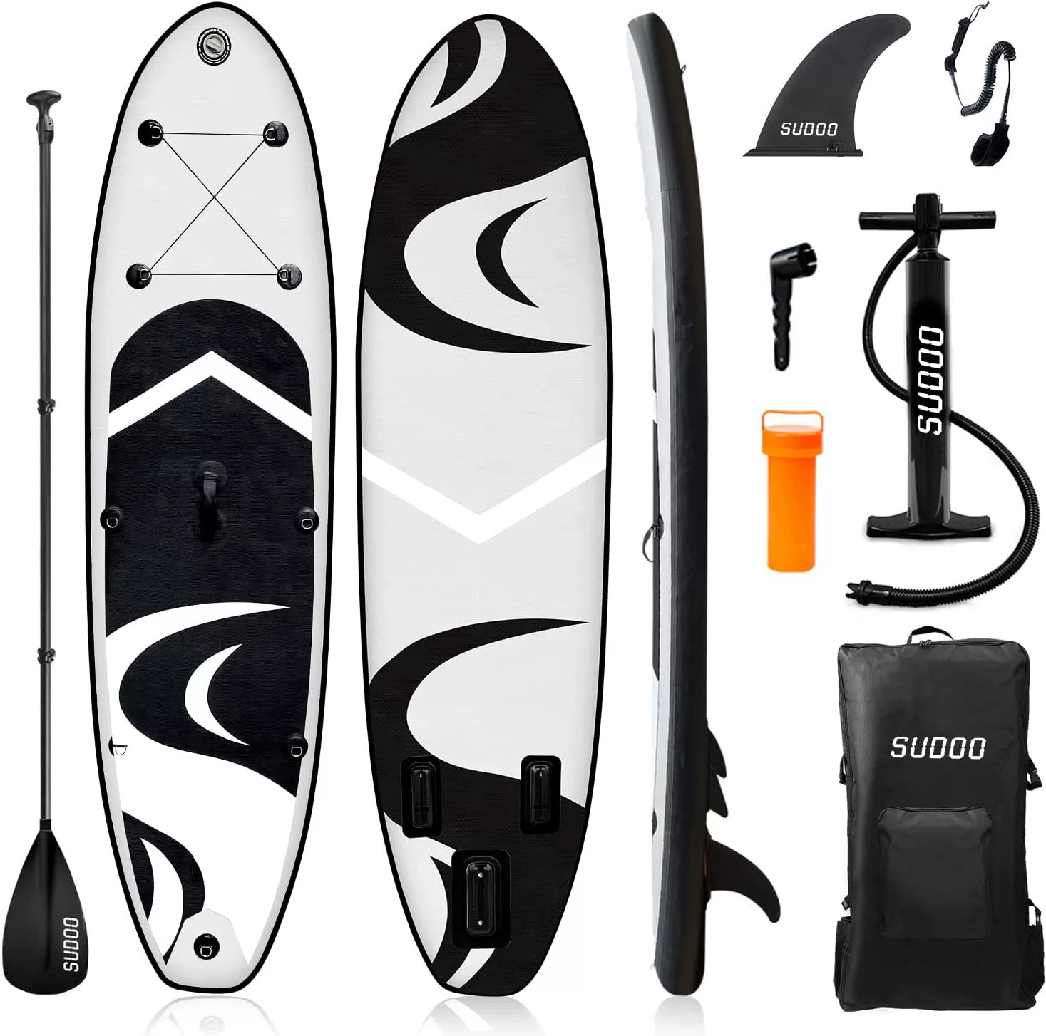 Надувной SUP доска для плавания, ПВХ, размеры 300–360×76–82×15 см, легкая 2,7 кг