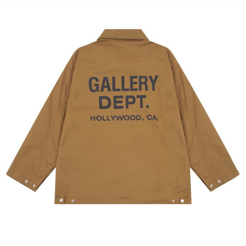 GALERÍA DEPT básica marca de moda americana chaqueta de entrenador otoño e invierno delgada hombres y mujeres pareja cremallera abrigo rompevientos