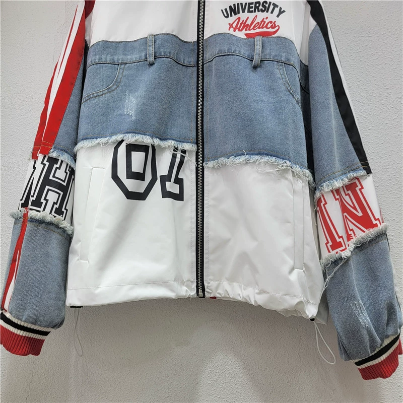Осеняя модная джинсовая куртка в oversize