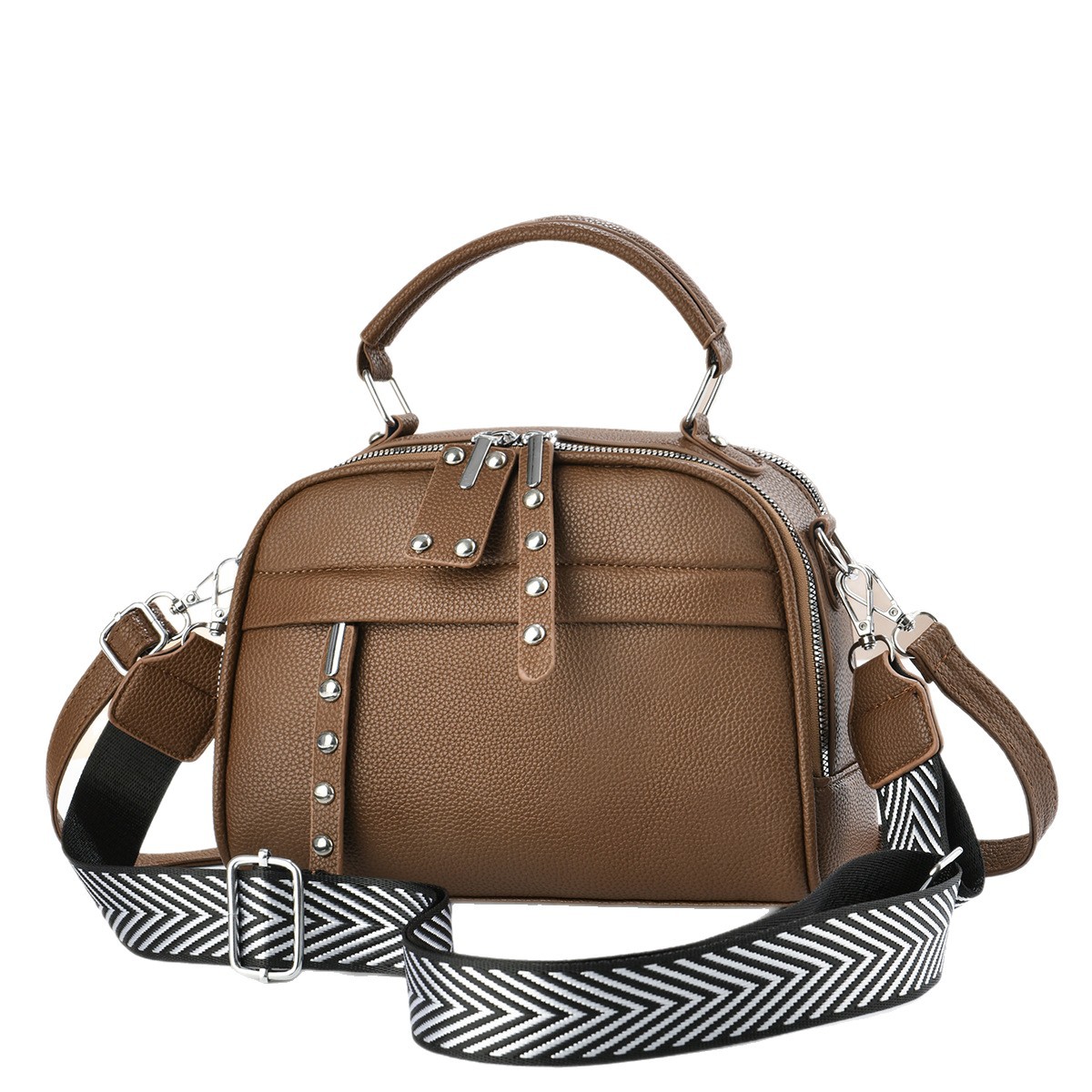Bolso cuadrado de color sólido, banda ancha, bolso de hombro, bolso de moda simple, bolso de transporte universal, bolsas transfronterizas