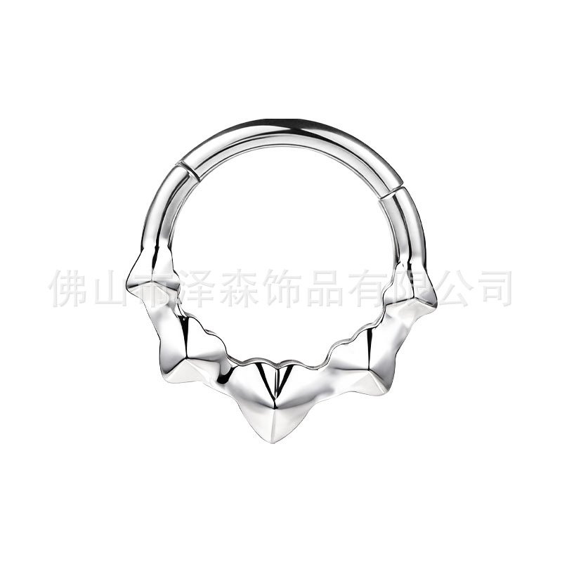 F136 Titanium Alloy Nose Ring with Diamonds - Seamless Nose Stud Hypoallergenic Body Piercing Jewelry detail image 12