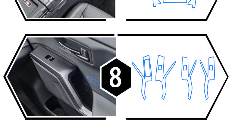 Suitable for 26 Models of Toyota Rav4/Weilanda Navigation Screen Film and Interior Protection Film