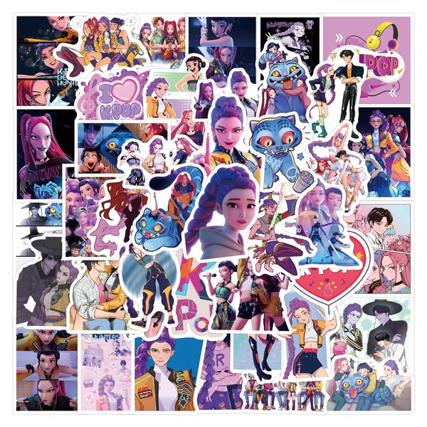 110 Kpop Demon Hunters Stickers for Decorating Stationery, Water Bottles, and Computers, Waterproof Decals
