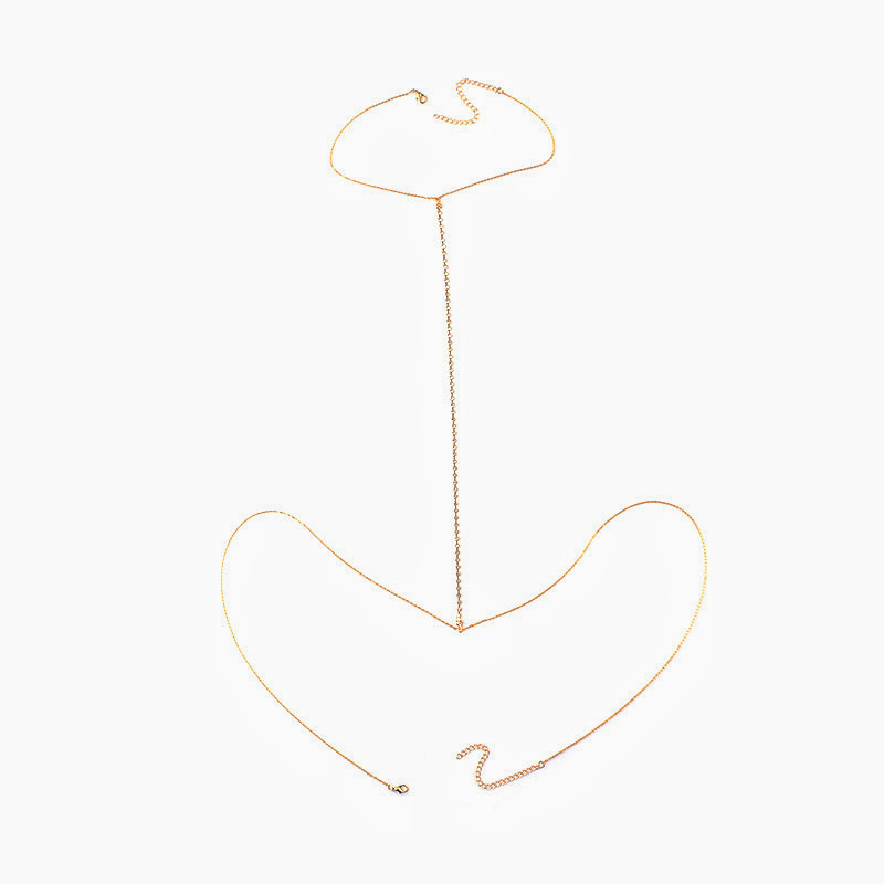 Fashion Geometric Metal Plating Body Chain