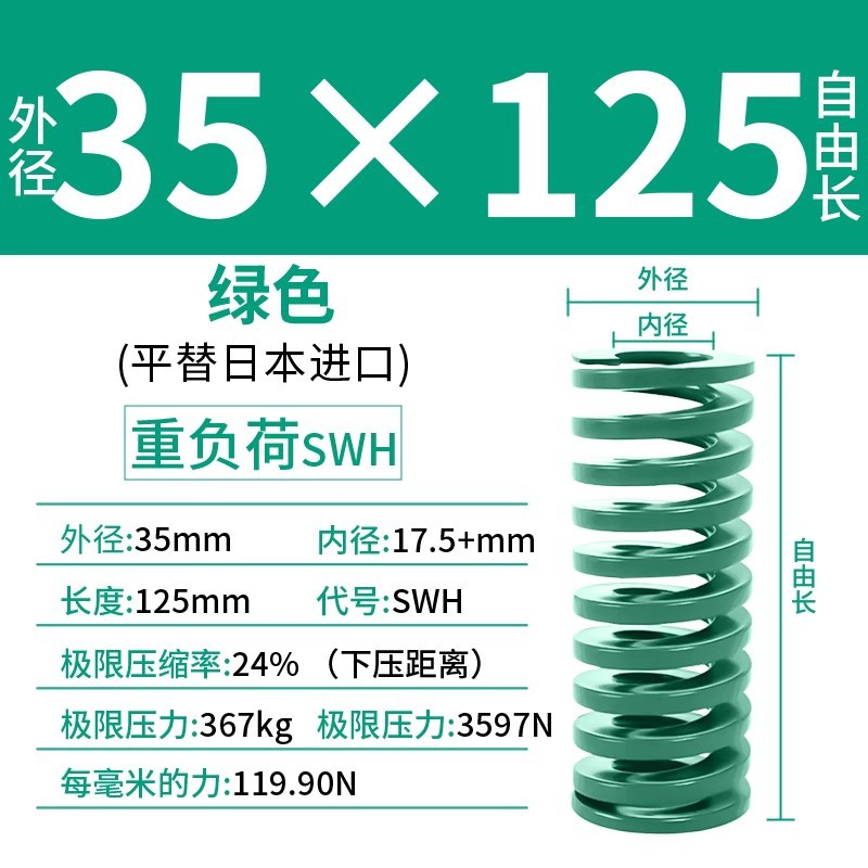 합금강 녹색 35×125