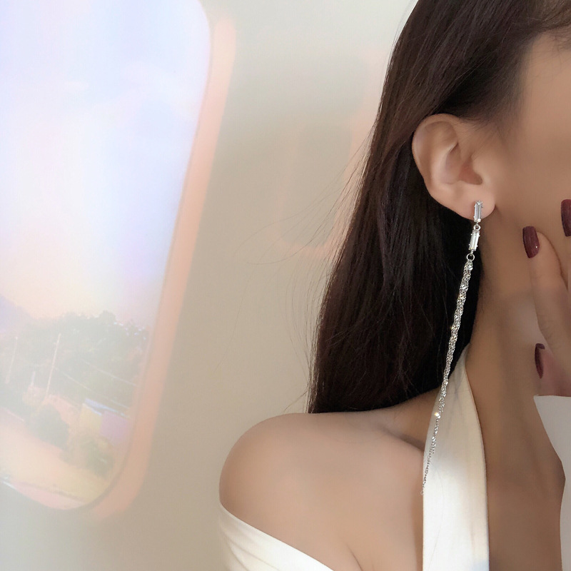 Korean Ins Style Simple Tassel Earrings Fashion Temperament Wild Earrings display picture 10
