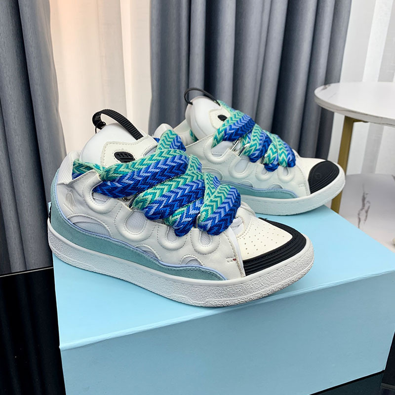 2025 Lanvin New Bread Shoes Fashion Couple Dad Shoes Thick-Soled Color-Blocking Training Shoes Running Non-Slip Shoes for Men and Women