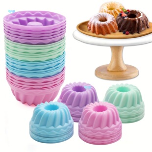 48pcs Mini Silicone Baking Cups pumpkin/ Mini Cakes���z����