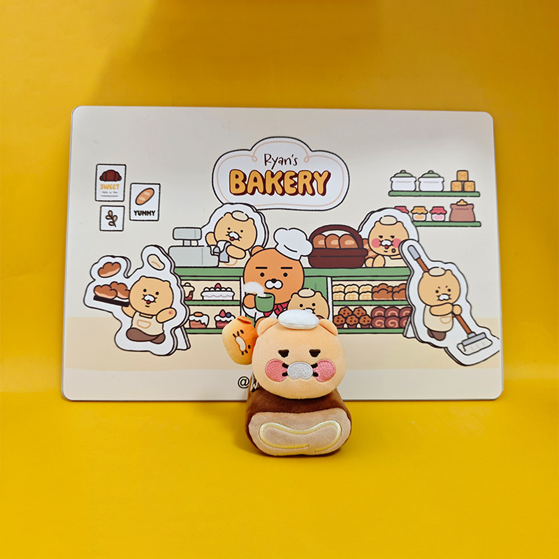 正版授权 KAKAO FRIENDS-choonsik春喜猫面包坊毛绒挂件包钥匙扣|undefined