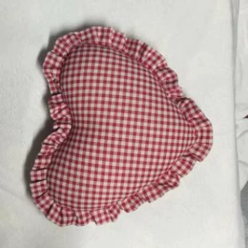 Plaid love pillow