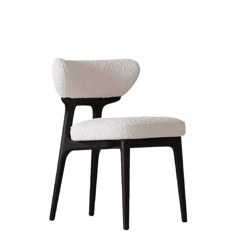 Silla de comedor de madera maciza gruesa para el hogar Silla de fresno de diseño nórdico Silla de respaldo de alta gama de hotel minimalista moderno