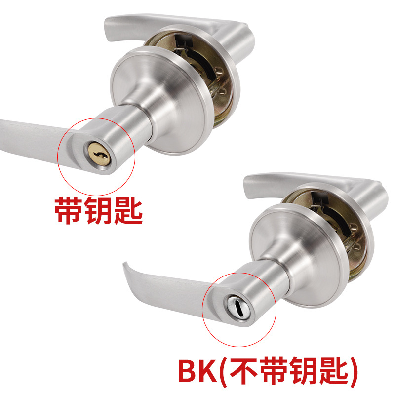 Zhongshan hardware cerradura de puerta puerta de aleación de aluminio cerradura de puerta de acero plástico cerradura de mano negro matto cerradura mecánica al por mayor