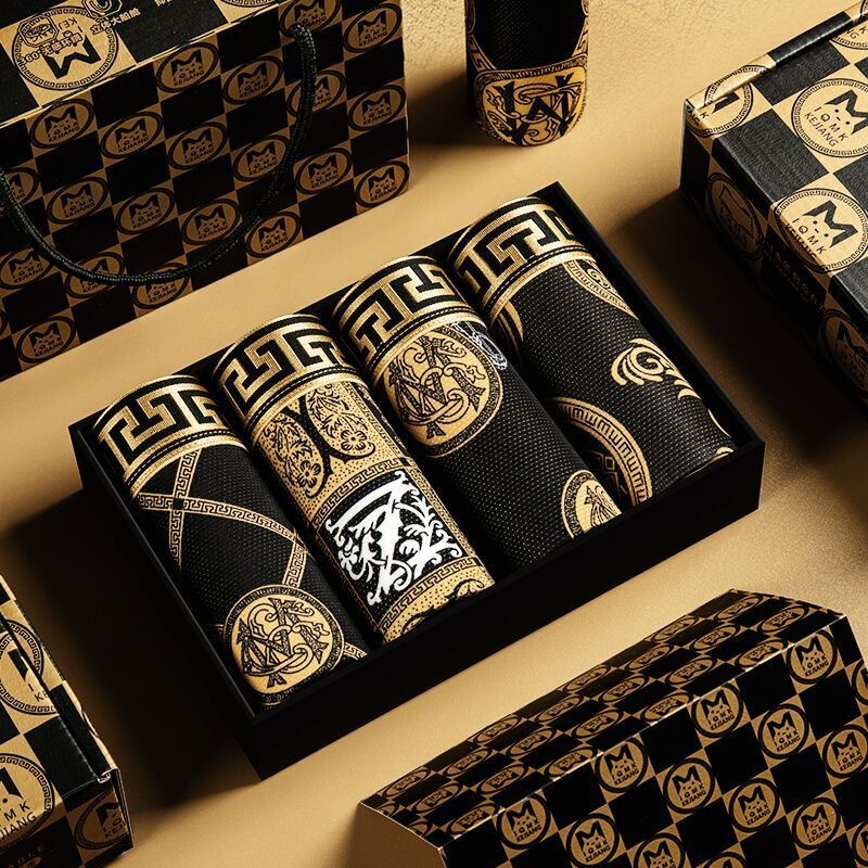 5-Pack of Noble Men's Underwear, Boys' Luxury Summer Breathable Boxer Briefs, Trendyy Royal Style Boxer Briefs