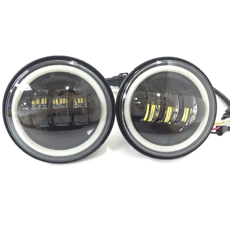Cross Angel Eye Led Fog Light 4.5 Inch 30W Motorcycle Harley Modified Davidson Front Fog Light Motorcycle Daytime Running Light