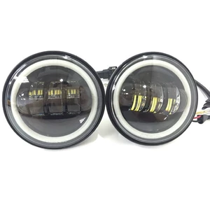 Cross Angel Eye LED Duman İşığı 4.5 Inch 30W Harley Davidson Motosiklet Ön Duman İşığı