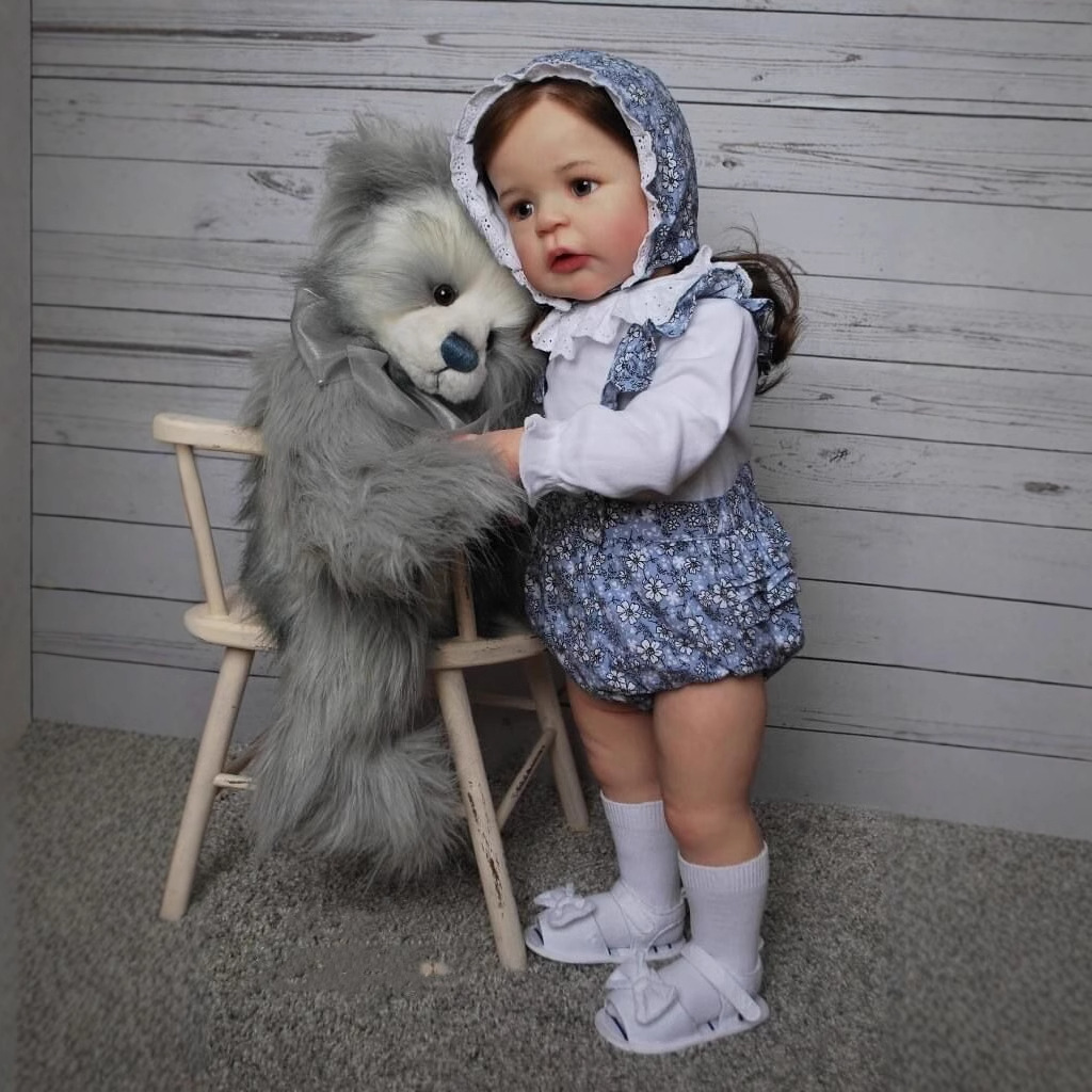 Muñeca realista reborn de 60 cm TODDLER Sandie, pintada a mano con exquisita artesanía, enviada desde almacén en el extranjero.
