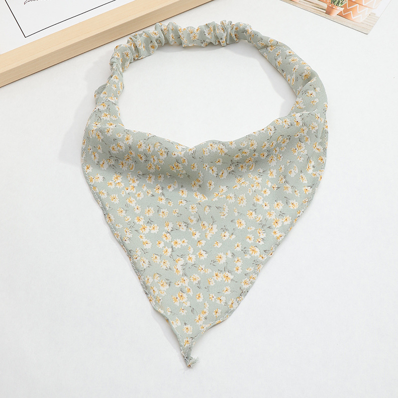 Fashion Thin Floral Elastic Triangle Scarf Headband Wholesale display picture 6