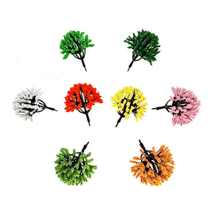 Colorful Shrub Flower Tree Sand Table Architectural Model Tree Micro Landscape Garden Green Flower Small Tree Micro Landscape DIY Material