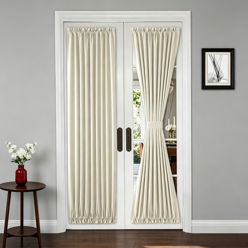 High-precision, minimalist, solid-color door curtains for cross-border e-commerce, serving as room dividers and finished curtains, directly from the manufacturer in Shaoxing Keqiao