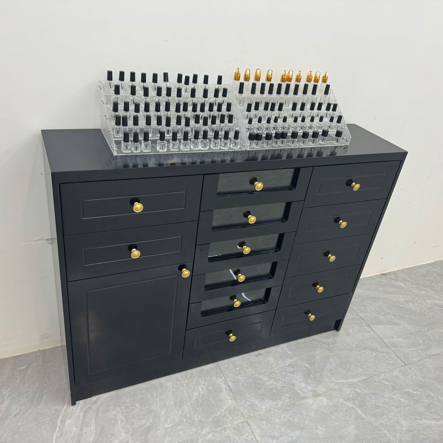 Stand for manicure, nail polish, storage system