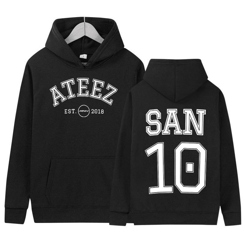 Sudadera con estampado de banda de Ateez de Corea del Sur para hombres y mujeres sudadera casual de moda de alta calidad suéter de gran tamaño de manga larga