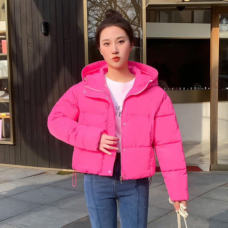 2023現物ダウン綿服女性の短い韓国版ゆるいins港風厚いパン服綿入れコート|undefined