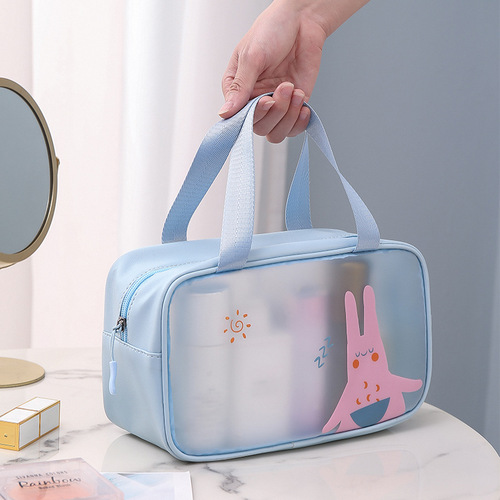  summer ins style portable cosmetic bag waterproof toiletry bag large capacity transparent travel portable storage bag