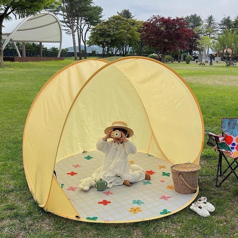 テント屋外ポータブル折りたたみワンクリック開閉キャンプテント日焼け止め防水ピクニックサンシェードビーチテント|undefined