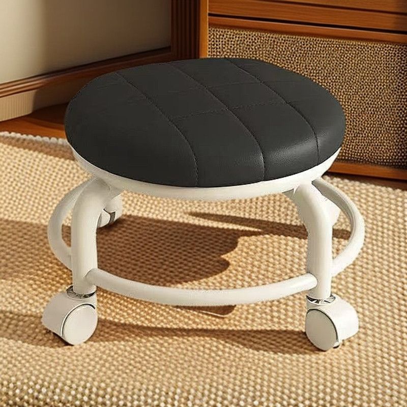 Polia taburete bajo rueda universal doméstica taburete pequeño silencioso con ruedas taburete taburete taburete taburete de sala de estar taburete de niños taburete redondo