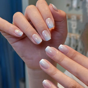 X-0451 wear armour European and American square head pure pink cat eye wear nail art 24 removable factory direct sales