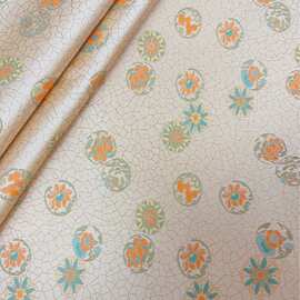 金丝冰裂纹皮球仿宋锦提花面料 新中式马甲旗袍汉服服装面料箱包