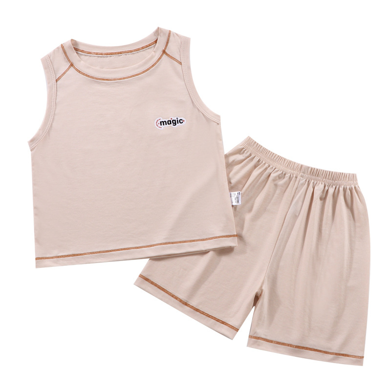 Sus pijamas para bebés y niños 60 juegos sin mangas Lycell Tensire, ropa de aire acondicionado para niños y niñas, ropa de verano para el hogar