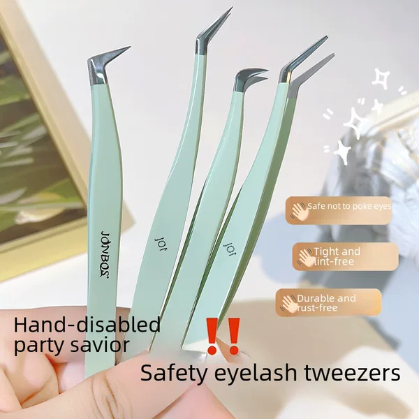 JONBOS False Eyelash Tweezers Grafting Eyelash Makeup Tool for Beginners Jinyu Clip Eyelash Teachers