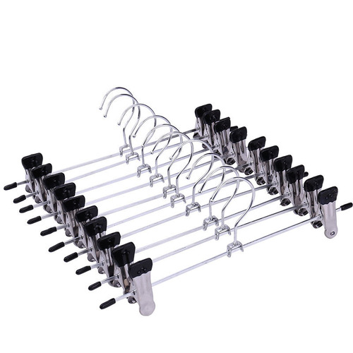 Pant hanger clips, home-use pants clips, specialized hanger for hanging pants, traceless anti-slip magic storage, JK dress clips, retractable version