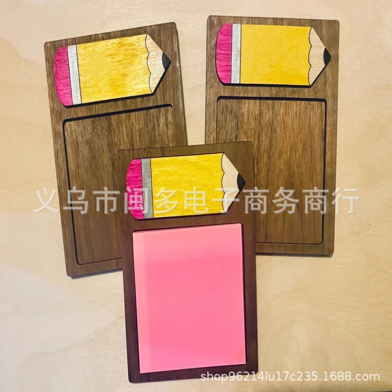 Teacher Post it Holder办公桌面便签纸收纳盒创意便签盒送便签纸