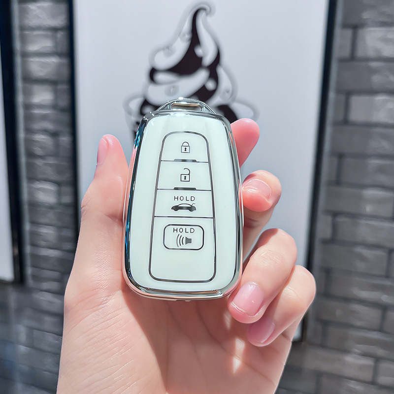 토요타 P 모델 - 스마트 4버튼 스피커 [싱글 쉘 화이트] + 실버 번호판