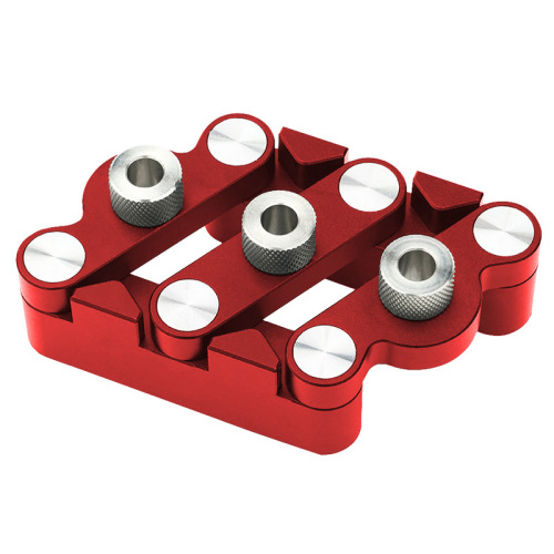 Plywood Center Hole Drilling Block, Circular Tenon Self-Centering Hole Positioning Tool for Furniture Plywood Woodworking