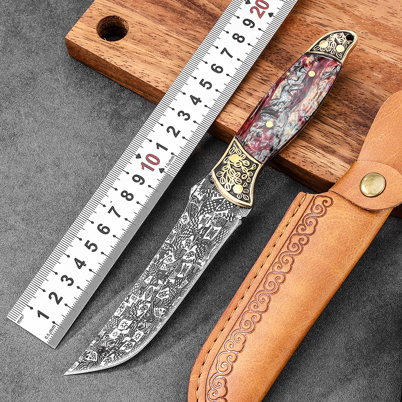 스테인레스 스틸 휴대용 고기 절단 칼 캠핑 휴대용 몽골 고기 다목적 칼 샤프 국경 아마존 칼