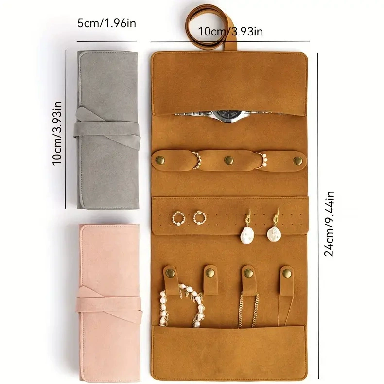 Спотовая кожаная сумка для ювелирных изделий Сумка для путешествий ожерелье кольцо сумка для хранения большого объема фото реквизит для хранения сумки для ювелирных изделий