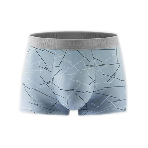 Men's flat-fitting underwear, youth large size, antibacterial crotch sports four-sided shorts, breathable mid-rise briefs