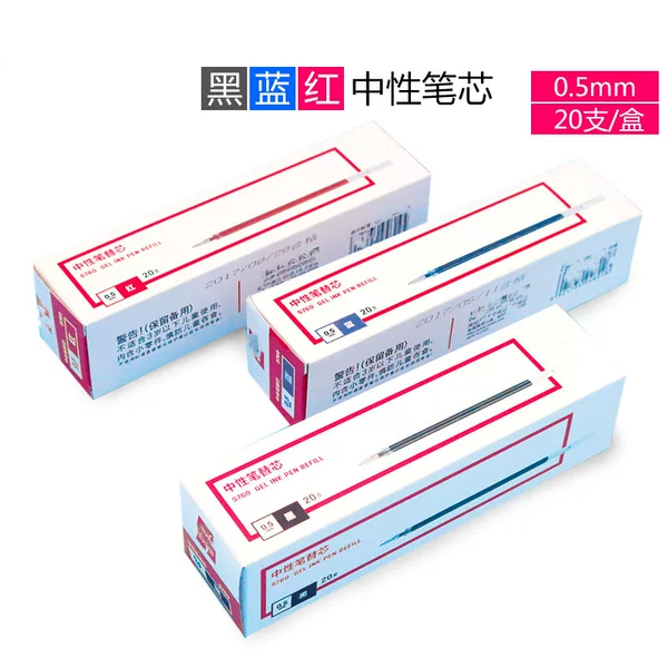 S760 Neutral Refill Ink Pen Signature Refill 0.5mm Standard Bullet Refill Black Red Blue