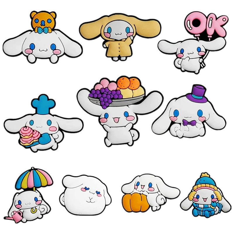 Crocs аксессуары «сделай сам» собака с корицей, мультяшная обувь с цветком Sanrio, декоративная съемная пряжка для обуви, аксессуары, трансграничное место