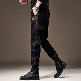 Trendy Brand Crowd Pants Men's Loose Leg-toe Casual Pants Autumn Design Sense Niche Pants Men's Personality Puppies Handsome Haren Pants